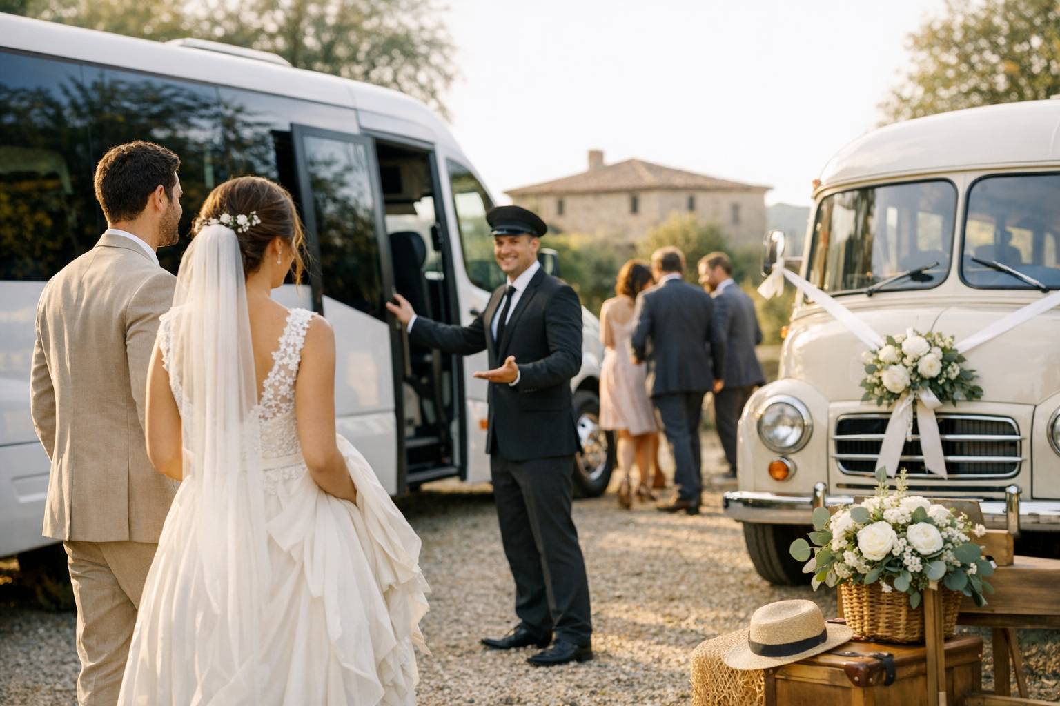 Consejos para organizar el transporte de invitados en una boda sin estrés